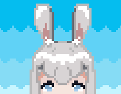 Kawaii Pixel Art Rabbit Girl