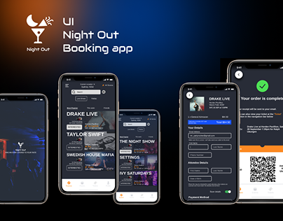 UI Design - Find and host parties for your 'Night Out'