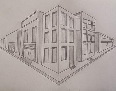 PERSPECTIVE DRAWING : TWO POINT PERSPECTIVE