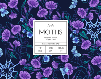 MOTHS - seamless patterns