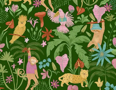 pattern: jungle life