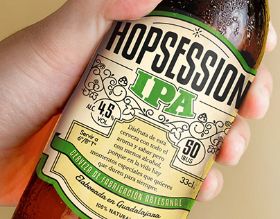 Diseño Labeling Cerveza Hopsession IPA