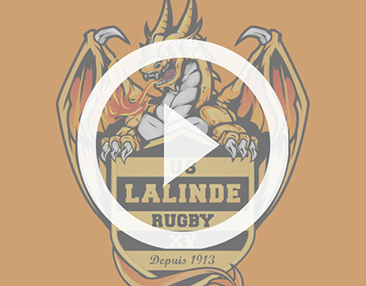 Logo Rugby US LALINDE Speedpainting