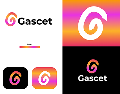 Gascet minimal logo design concept
