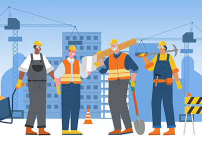 Construction Workers :: Motion graphics