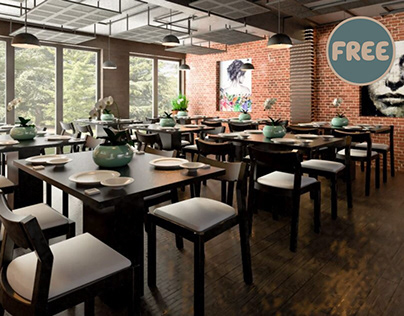 5215. Free Sketchup Interior Restaurant Models Download