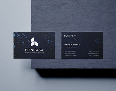 Business card design for an architectural company