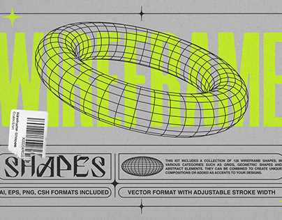 Wireframe shapes collection