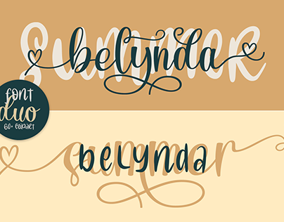 Summer Belynda - Font Duo with Bonus Extras