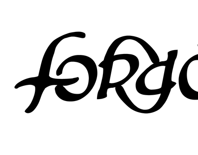 "forgive and forget" 
(ambigram; version 2)