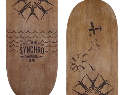 Syncro laser engraved skateboard