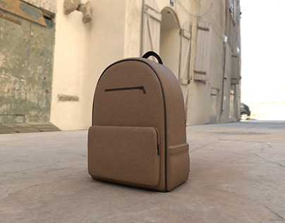 Leather backpack as gaming asset with CLO and Substance