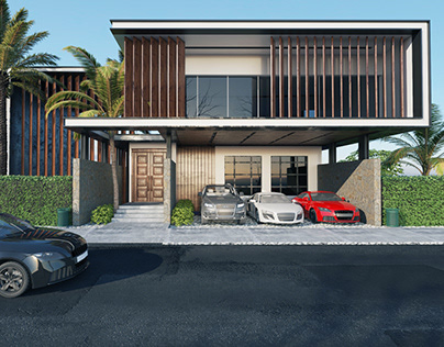 modern villa exterior