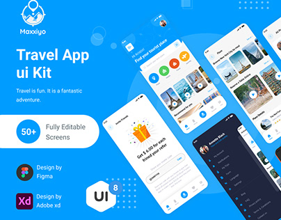 Maxxiyo-Travel app ui kit