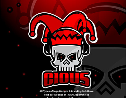 A Skull Clown Esports illustration Logo