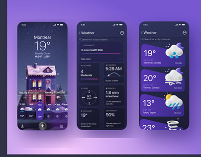 Uiux complete weather app design