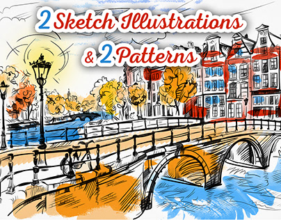 Amsterdam illustrations and patterns