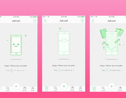 Empty States Mockups with iPhone faces