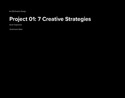 Creative Strategies Process Book