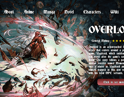 Landing Page for Anime OVERLORD