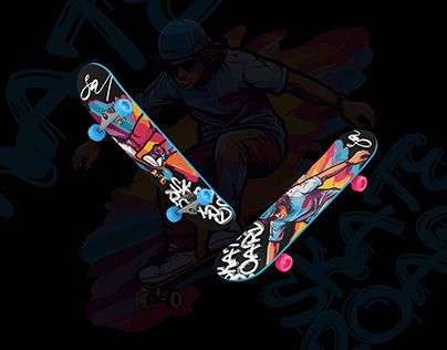 Skateboard Print Sticker Design