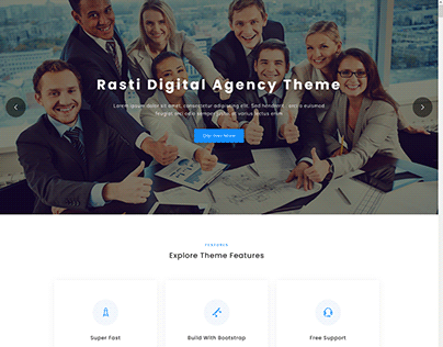 Rasti - Digital Agency One page WordPress Theme
