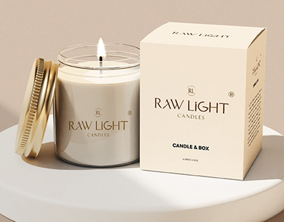 Raw light CANDLE logo design