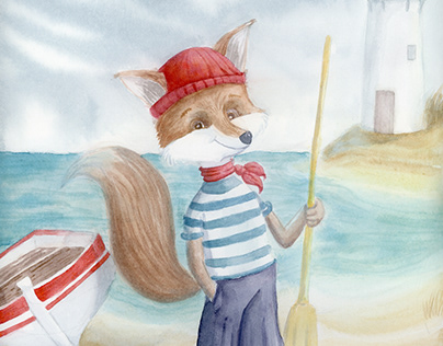 Sailor fox - character design for children book