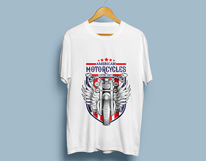 American Motorcycle T-shirts Design.