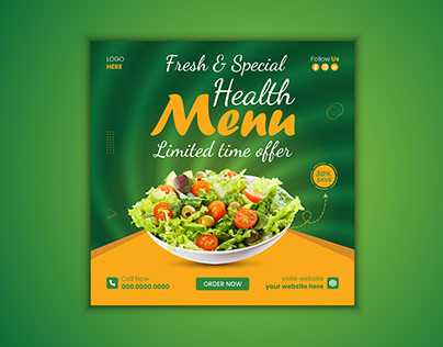 Salad sale social media post design