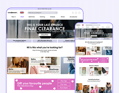 Project thumbnail - Visionary Fashion Marketplace Web Design