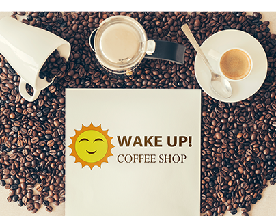 Wakeup coffee shop- Logo design