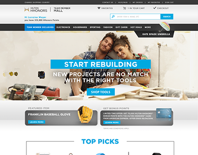 Website Layout and design worked preformed at Maritz