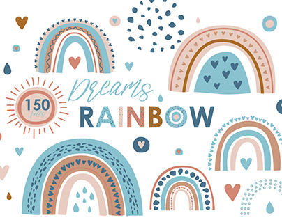 Rainbow - Vector Clipart, Patterns