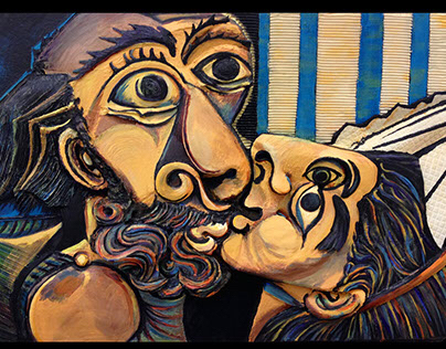 3D Relief of Picasso's "The Kiss"