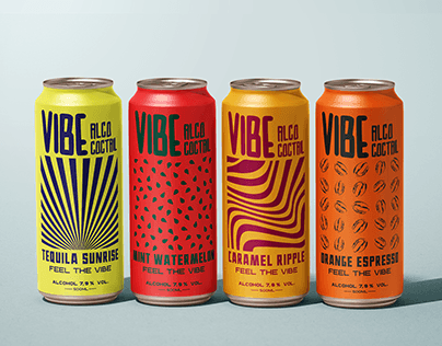 Vibe alcoholic cocktail / Packaging design vol.1