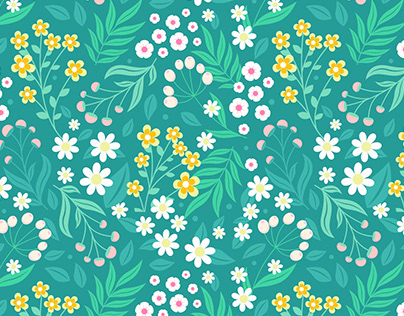 Spring flowers pattern
