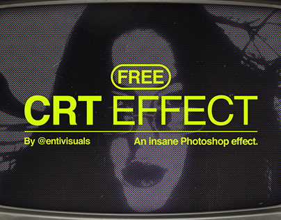 FREE CRT Screen Photoshop Effect