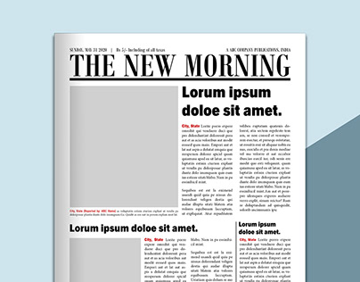 Newspaper Cover Design