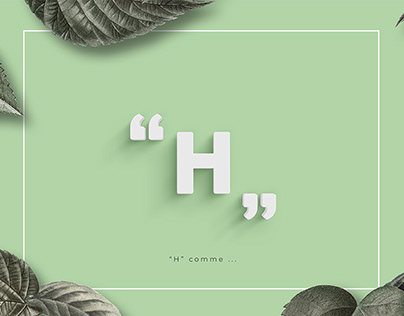 Typographie "H" | Modélisation 3D