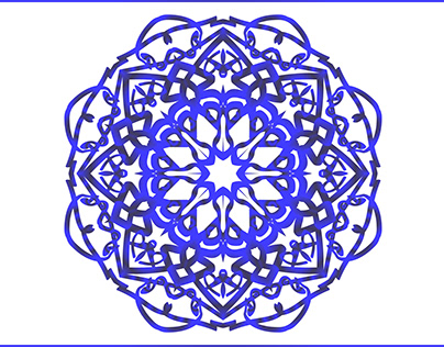 Mandala Blue Gradation