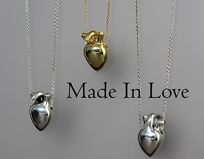 Anatomical Pendant Heart "Made In Love"