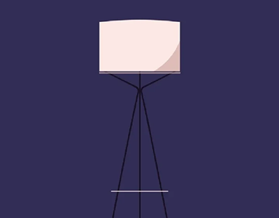 flat illustration decorative lamp
