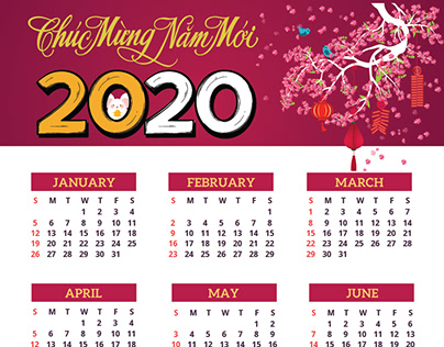 Celendar Happy New Year 2020