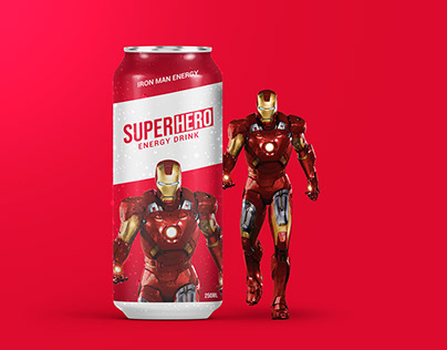Super Hero Energy Drink Concept