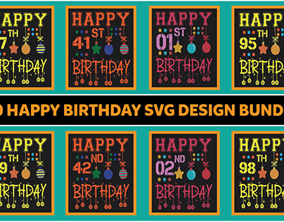 Happy Birthday SVG Design