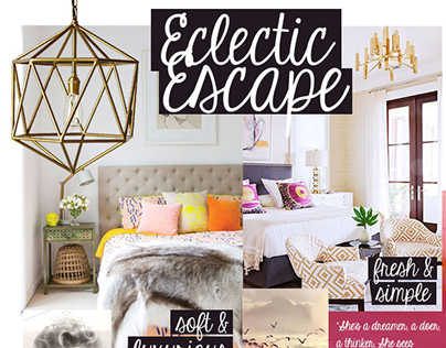Bedroom Mood Board: Eclectic Escape 