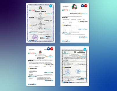 Dominican Republic certificate templates