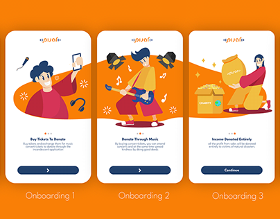 Pijar Charity app - Onboarding UI Design