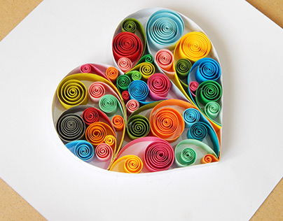 Heart | Quilling paper art
